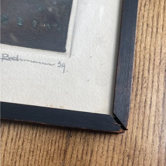 Hjalmar Bachman 1929 original signed colored Etching.  Artist Proof  |1880-1940 - Picture 10 of 13